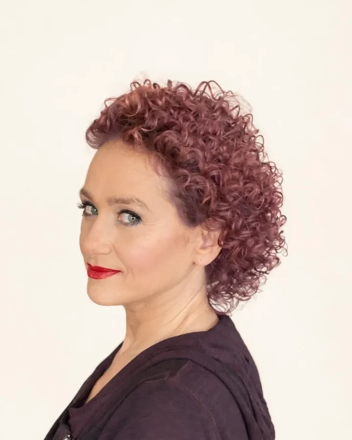 Curly copper color at SB SPACE, Los Angeles