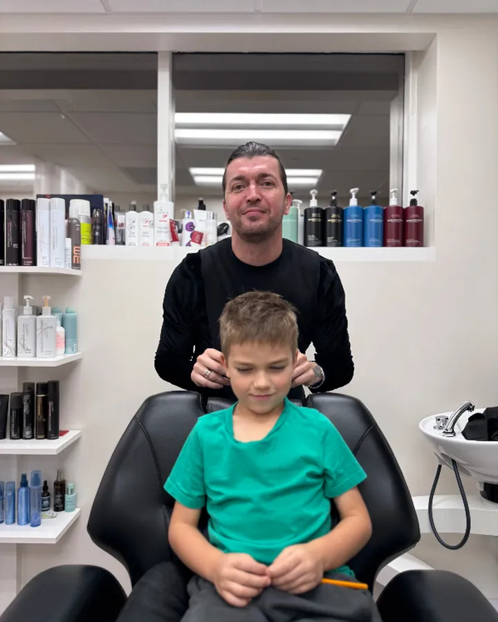 Kids haircut at SB SPACE, Los Angeles