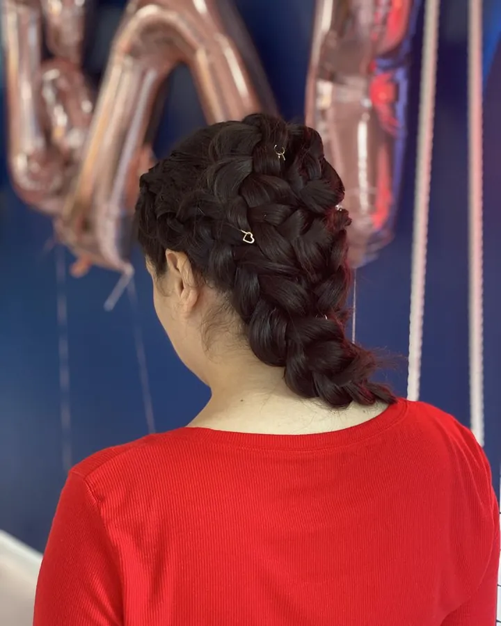 Elegant braided style at SB SPACE, Los Angeles